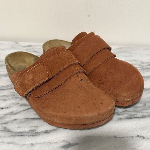 Birkenstock Nagoya Nubuck Leather Clogs - Adjustable Buckle Sz 43 Mens 10 rust - Picture 1 of 13